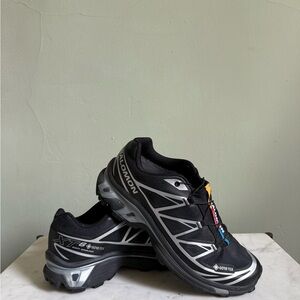 Salomon XT-6 Gore-Tex Black and Silver Women's Athletic Shoes